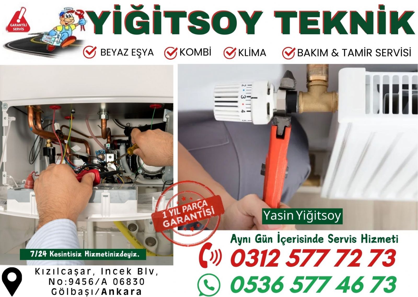 incek - beyaz esya - servisi