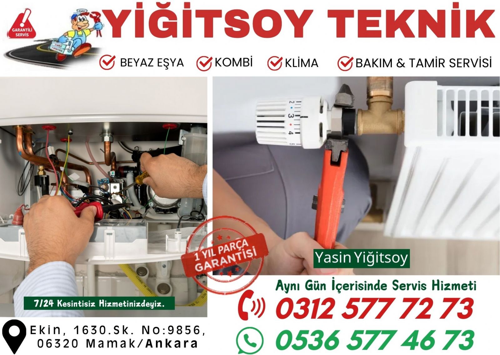 mamak - beyaz esya - servisi
